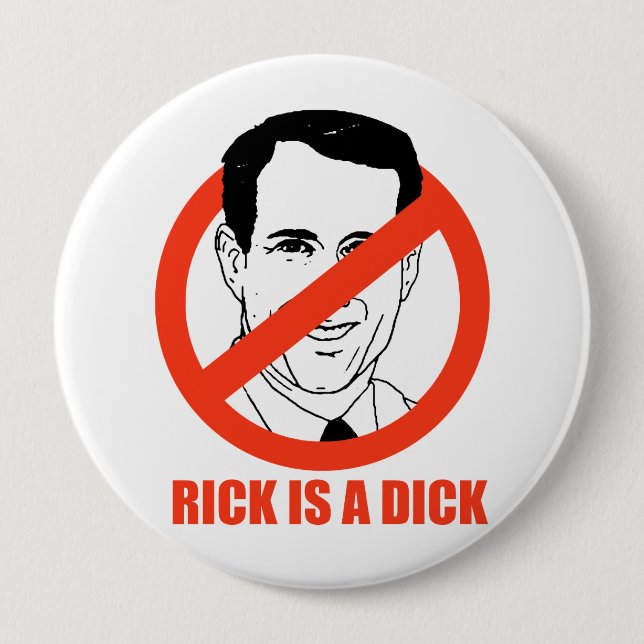 Macaron Rond 10 Cm Rick est un Dick (Devant)