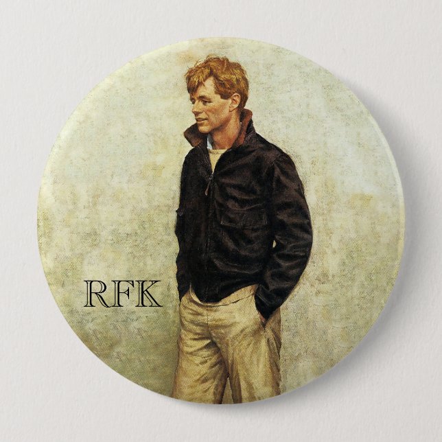 Macaron Rond 10 Cm Robert F. Kennedy (Devant)