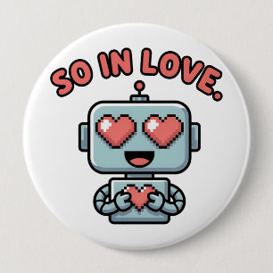Macaron Rond 10 Cm Robot Love,