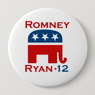 MACARON ROND 10 CM ROMNEY RYAN 2012 GOP