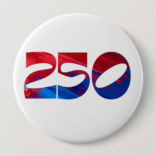 Macaron Rond 10 Cm Rouge Blanc Rayure Bleu Étoiles Amérique 250 Anniv