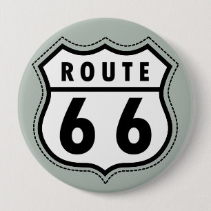 Macaron Rond 10 Cm Route 66 Gris cendré