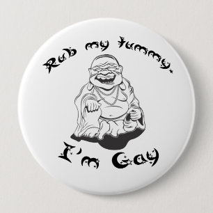 MACARON ROND 10 CM RUB MY TUMMY - IM GAY