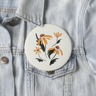 Macaron Rond 10 Cm Rudbeckia Hirta Black-Eyed Susan Fleurs esthétique