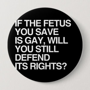 MACARON ROND 10 CM SI LE FOETUS QUE VOUS SAUVEZ EST GAI