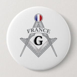 Macaron Rond 10 Cm signe de la franc-maçonnerie française
