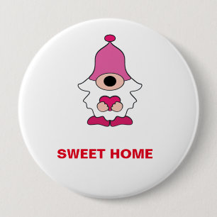 MACARON ROND 10 CM SIMPLE GÉNOME BLANC DOUX MAGNET DOMICILE