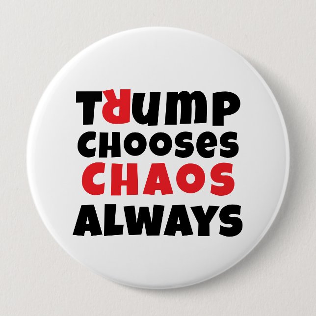 Macaron Rond 10 Cm slogan de protestation anti-Trump (Devant)