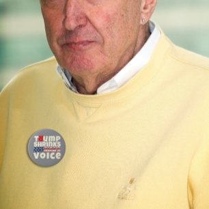 Macaron Rond 10 Cm slogan de protestation anti-Trump gris rouge