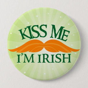 Macaron Rond 10 Cm Stache irlandaise