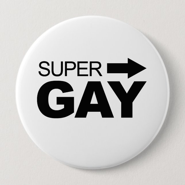 Macaron Rond 10 Cm Super Gay (2) (Devant)
