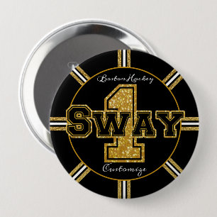 Macaron Rond 10 Cm Sway 1 de hockey de Boston
