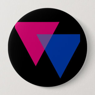 Macaron Rond 10 Cm Symbole de bisexualité
