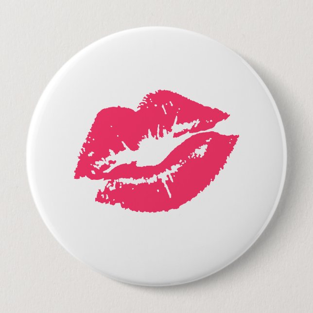 MACARON ROND 10 CM SYMBOLE LESBIEN DE LÈVRES (Devant)
