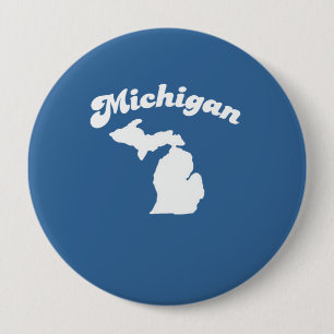 Macaron Rond 10 Cm T-shirt de T-SHIRT de DEVISE d'ÉTAT DU MICHIGAN