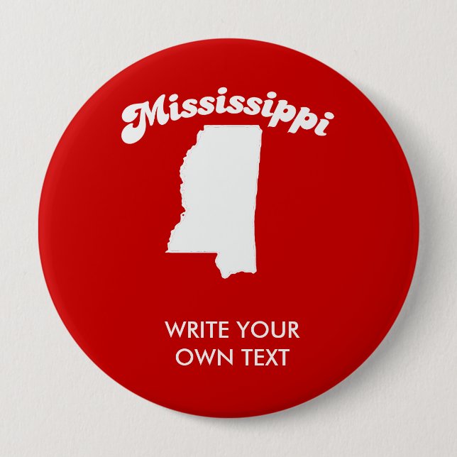 Macaron Rond 10 Cm T-shirt MISSISSIPPI MOTTO DE L'ÉTAT (Devant)