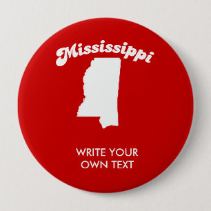 Macaron Rond 10 Cm T-shirt MISSISSIPPI MOTTO DE L'ÉTAT