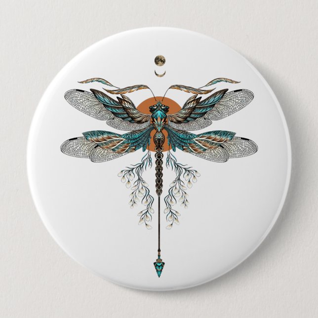 Macaron Rond 10 Cm Tattoo dragon (Devant)