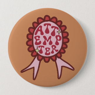 Macaron Rond 10 Cm Tentative - Design Motivation Drôle
