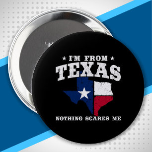 Macaron Rond 10 Cm Texas Pride - Texas Meme - Texas State Flag