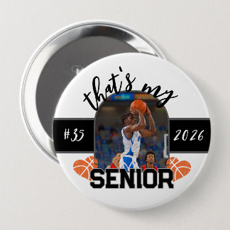 Macaron Rond 10 Cm That's my Senior Basketball player for parent