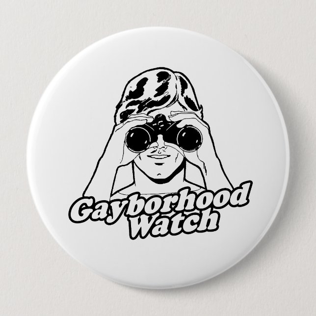 Macaron Rond 10 Cm The Gayborhood Watch (Devant)