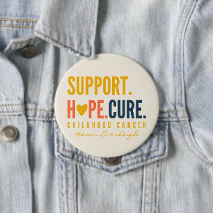 Macaron Rond 10 Cm traitement de soutien du cancer infantile Nom pers