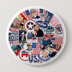 Macaron Rond 10 Cm Trump pour le collage du président 2020