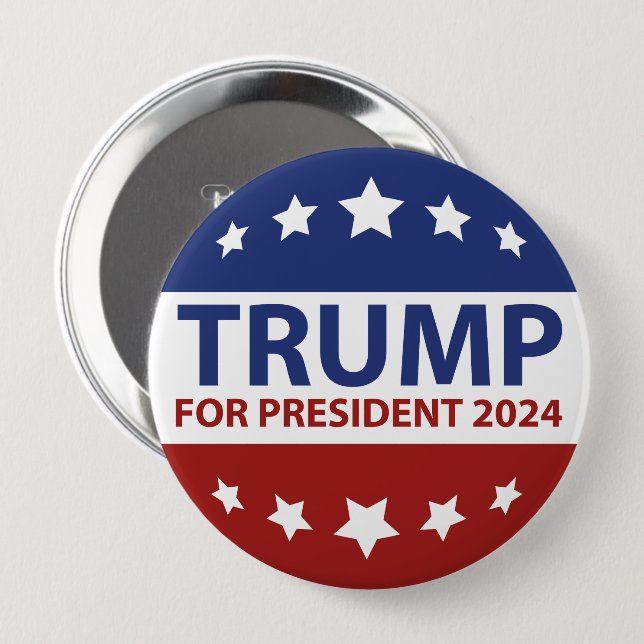 Macaron Rond 10 Cm Trump pour le président 2024 (Devant & derrière)