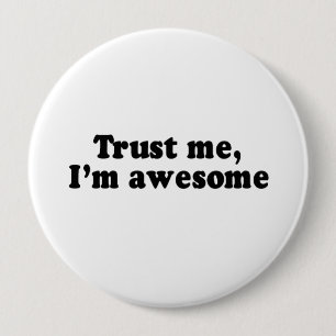 MACARON ROND 10 CM TRUST ME, I'M AWESOME