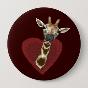 Macaron Rond 10 Cm Un Coeur Amoureux Pour Les Giraffes