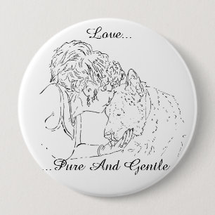 Macaron Rond 10 Cm Un dessin affectueux tendre de fille embrassant le