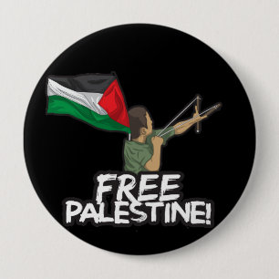 Macaron Rond 10 Cm Un enfant-drapeau du Résister Palestinien Liberté 