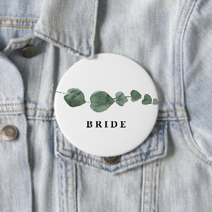 Macaron Rond 10 Cm Verdure fraîche Aquarelle moderne Mariée