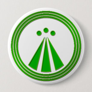 Macaron Rond 10 Cm Vert de néon de symbole d'OBOD