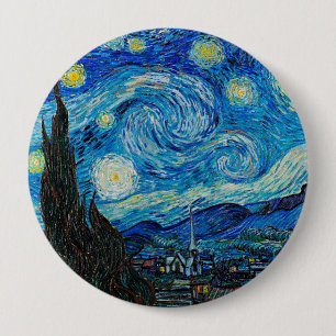 Macaron Rond 10 Cm Vincent van Gogh, Starry Night