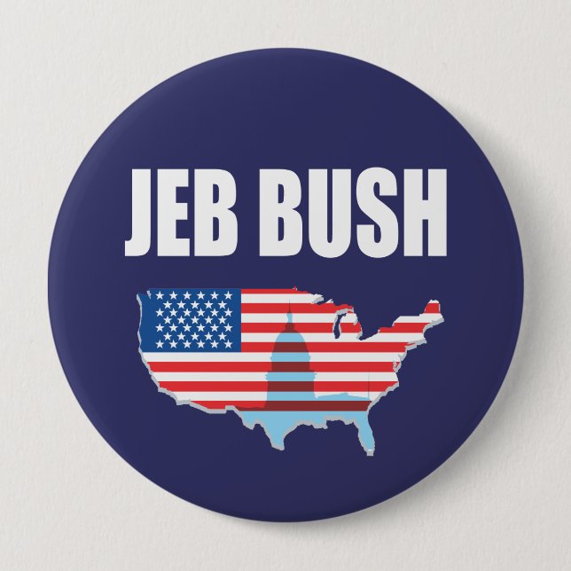 Macaron Rond 10 Cm Vitesse d'élection de JEB BUSH (Devant)