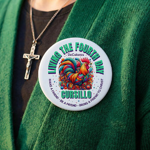 Macaron Rond 10 Cm Vivre Le Quatrième Jour Cursillo DeColores Coq