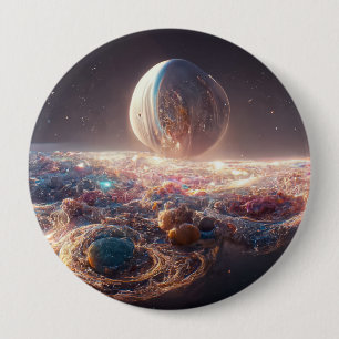Macaron Rond 10 Cm Voie Lactée et galaxies