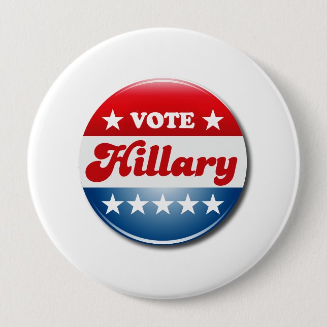 Macaron Rond 10 Cm VOTE HILLARY CLINTON.png (Devant)