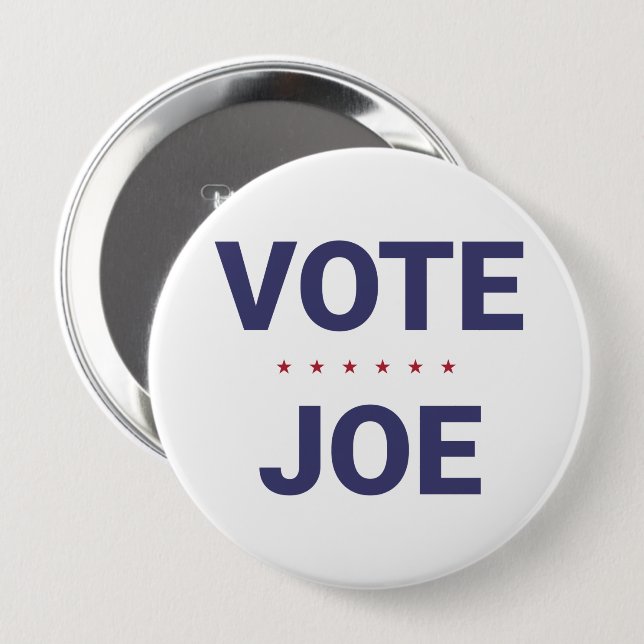 Macaron Rond 10 Cm Vote Joe (élection américaine de 2020, Démocrates) (Devant & derrière)