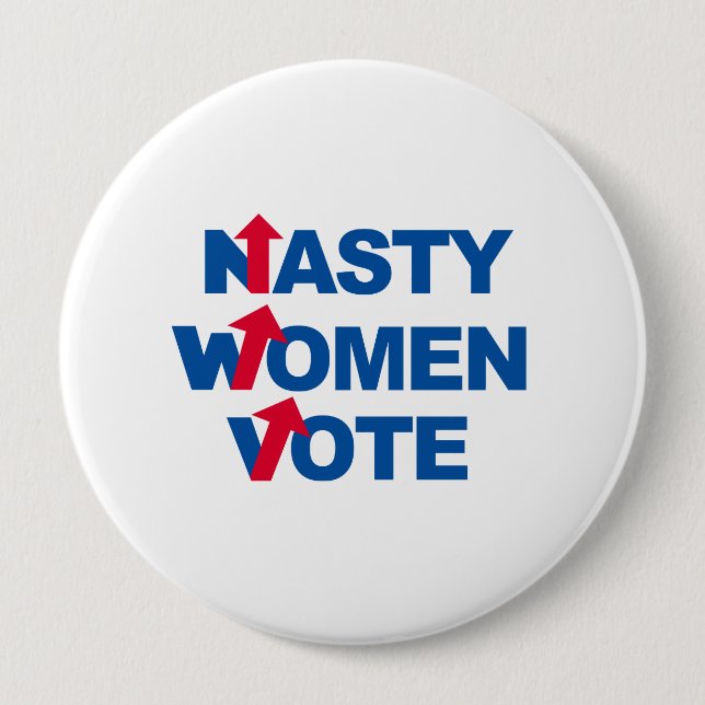 Macaron Rond 10 Cm Vote méchant de femmes -- Élection présidentielle (Devant)