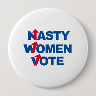 Macaron Rond 10 Cm Vote méchant de femmes -- Élection présidentielle