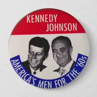 Macaron Rond 10 Cm Vote pour le bouton d'élection de Kennedy