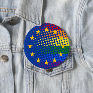 Macaron Rond 10 Cm Voter Pour Notre Future Europe Election Pride Arc