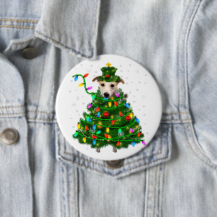 Macaron Rond 10 Cm Xmas Whippet Christmas Tree  Christmas Lights Xmas