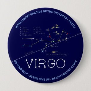 Macaron Rond 10 Cm Zodiac Constellation Virgo