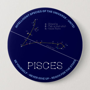 Macaron Rond 10 Cm Zodiaque Pisces