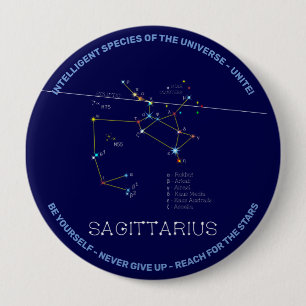 Macaron Rond 10 Cm Zodiaque Sagittarius