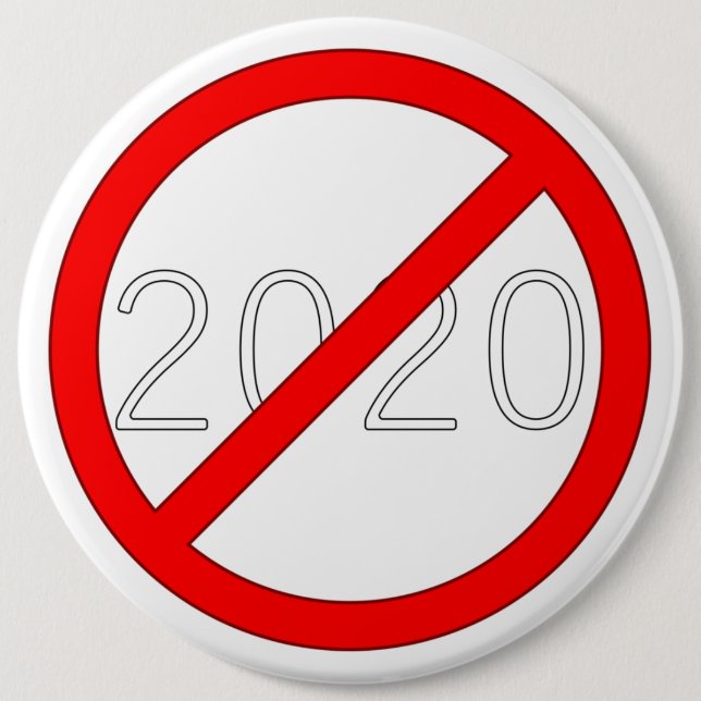 Macaron Rond 15,2 Cm "2020 Cross-Out" (DARK) (Devant)